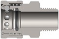 Dixon 2VM2-E 1/4" H-STYLE COUP, 1/4" M-NPTF Body Material: STEEL Body Size: 1/4"